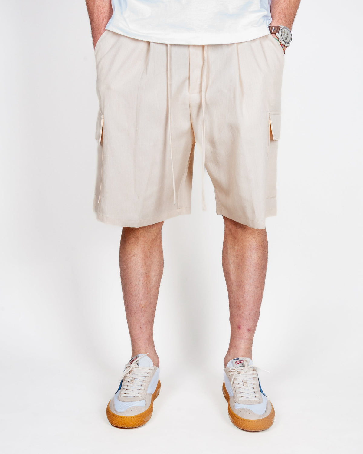 Bermuda con elastico in vita Over cargo in poliviscosa Uomo Imperial Art. D89793KSH6